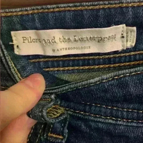 Pilcro and the Letterpress Distressed Slim Boyfriend Jeans, Womens Size 25 - Picture 9 of 9